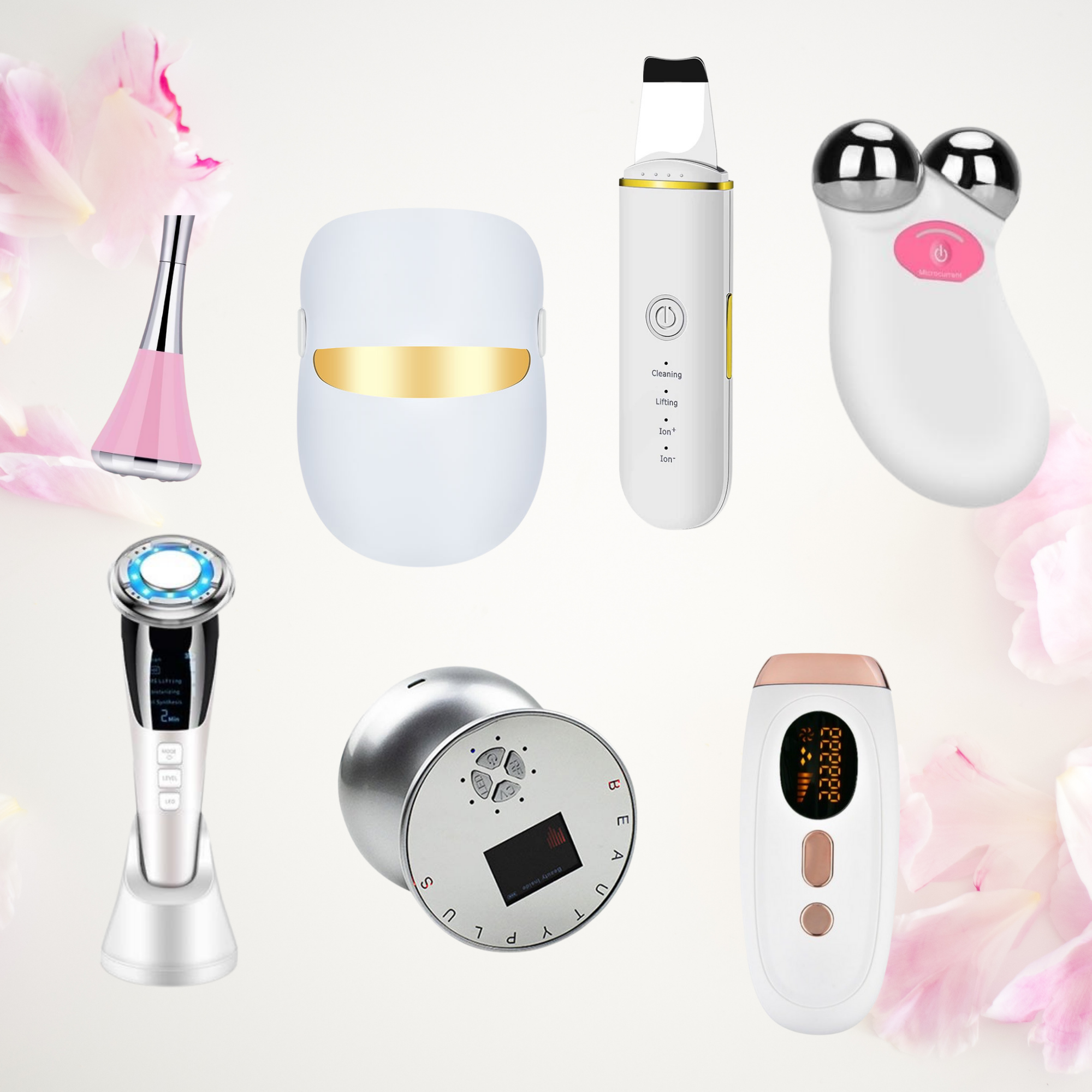 Beauty Devices for Beautiful Skin, Gadgets for Anti-aging Cleansing Hair Removal Anti-Acne 