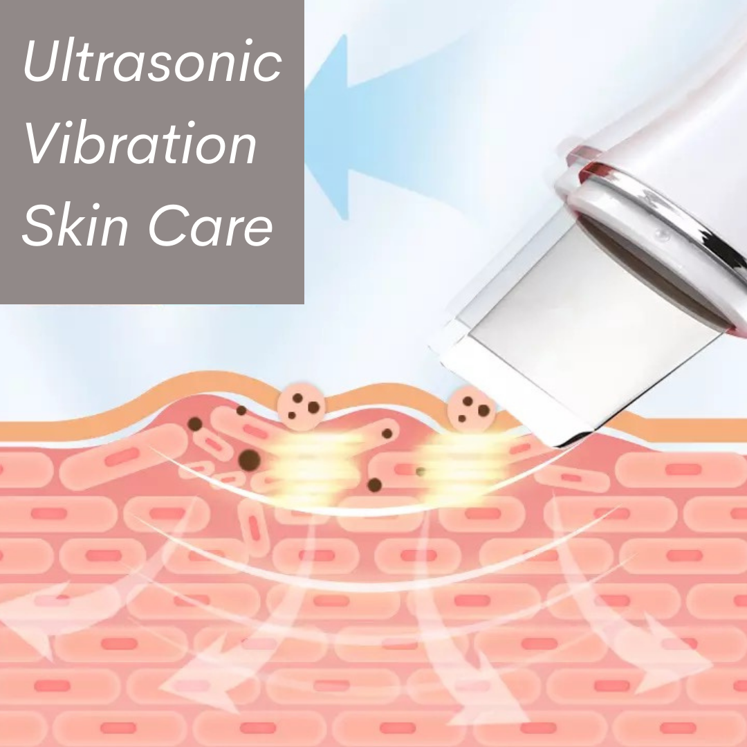Ultrasonic Skin Scrubber Blade Exfoliates Skin, Ultrasonic Vibration Skin Care