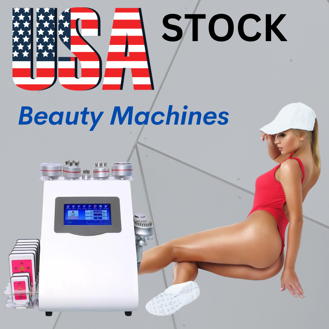 USA Stock Beauty Machines, Woman in Red Swimsuit, Ultrasonic Cavitation Machine