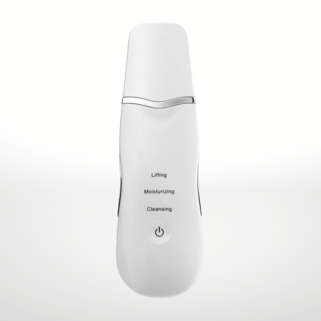 White Color Face Lifting Premium Ultrasonic Skin Scrubber