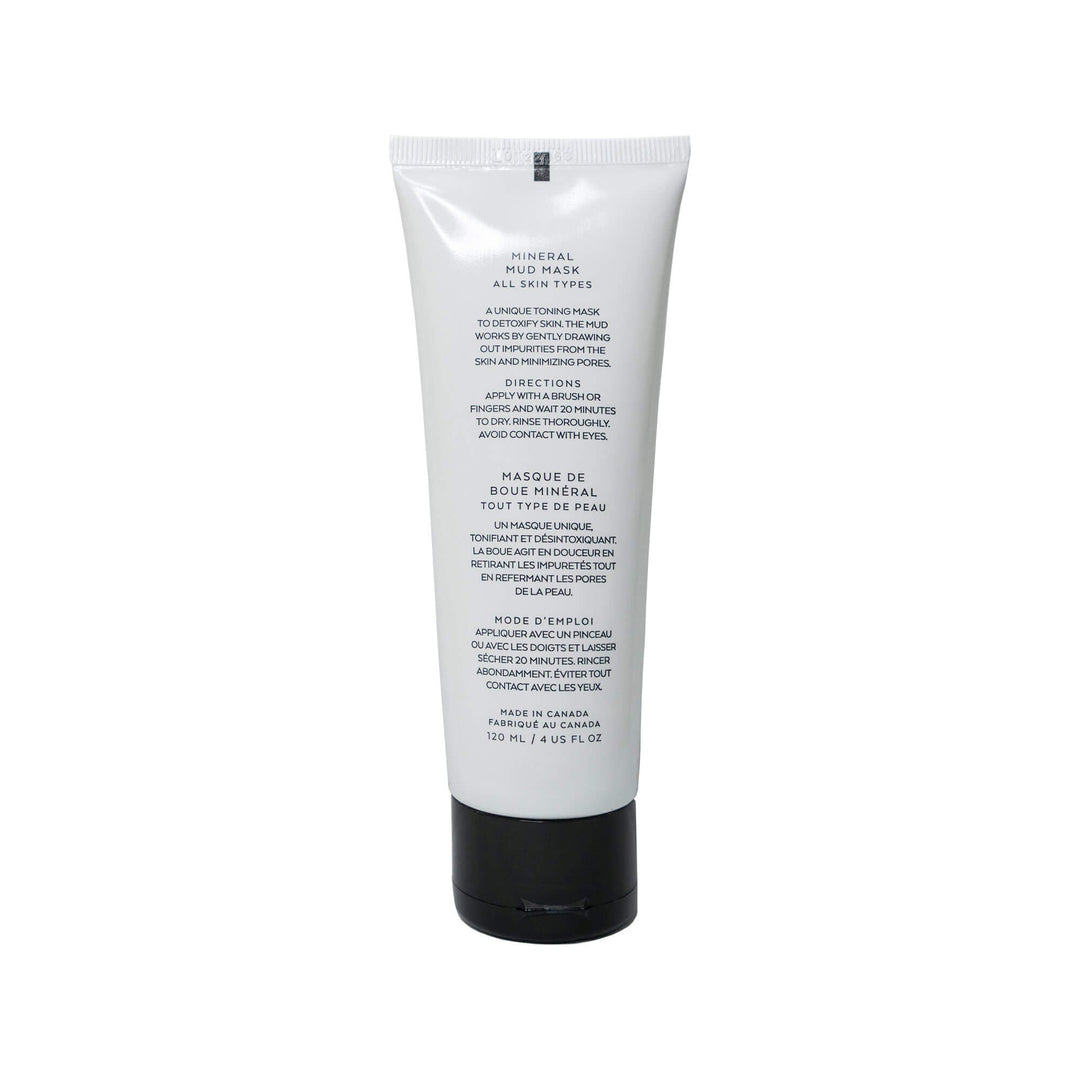 Rejuva Fresh Arctic Minerals Mud Mask, back of tube